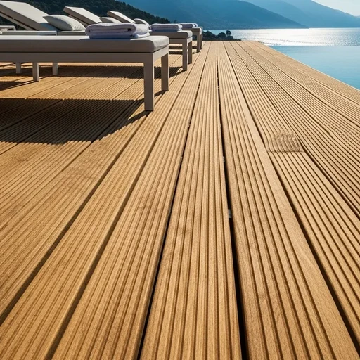 Доска террасная лиственница вельвет 45*120*5000, сорт Э (0,6м2)